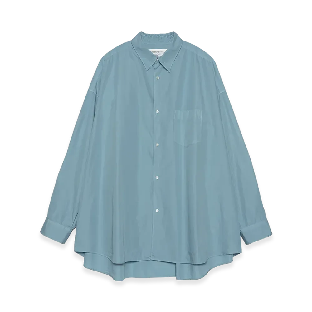 Graphpaper minus Botanical Dyed Broad L/S Oversized Regular Collar Shirt "Sax"
