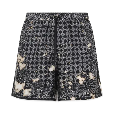 AMIRI Bleach Bandana Shorts "Black"