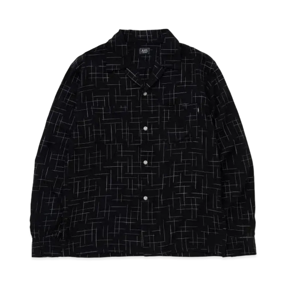 RATS Kasuri Rayon Shirt "Black"