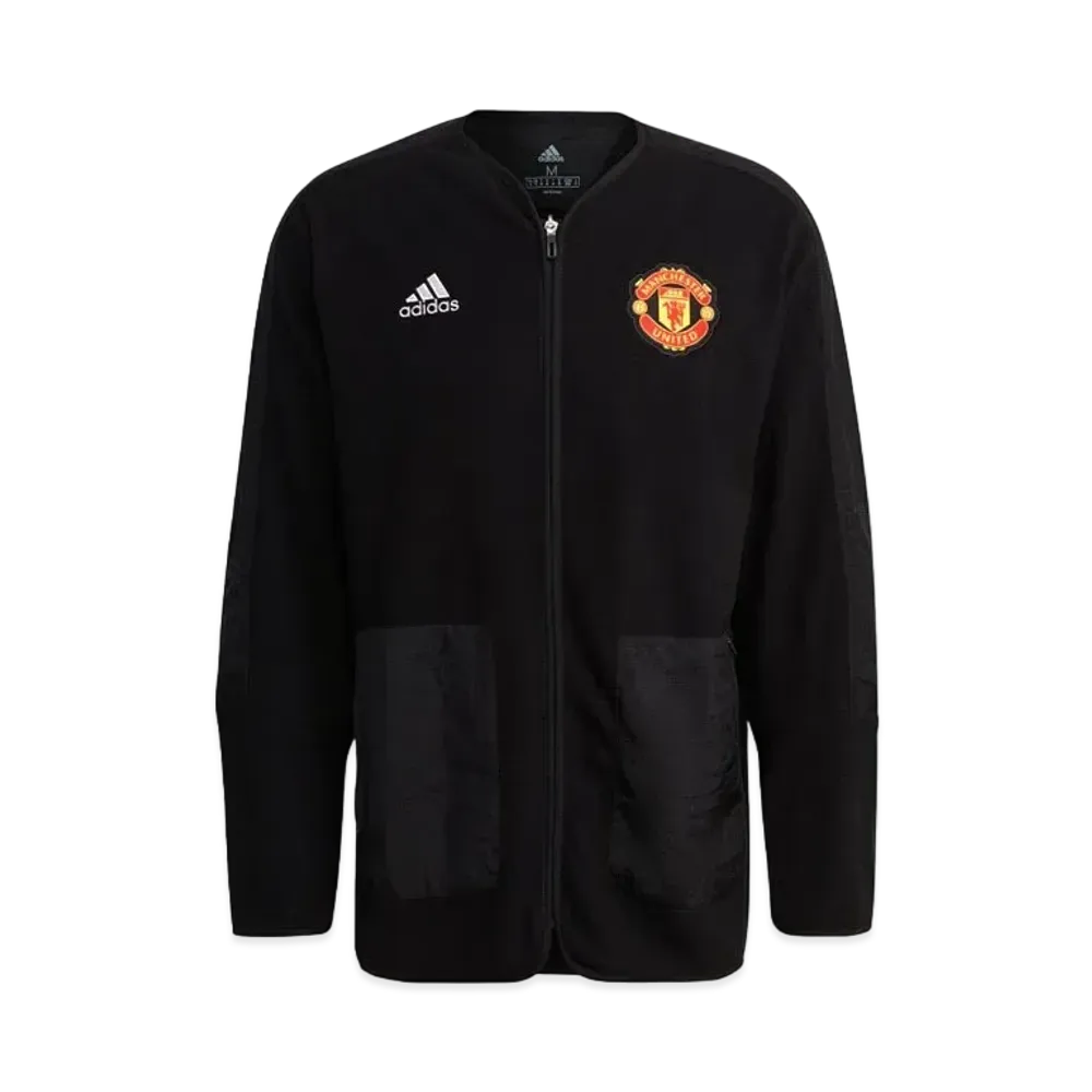 ADIDAS MANCHESTER UNITED TRAVEL JACKET MID LAYER JACKET "Black"