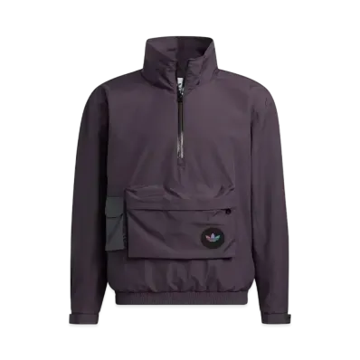 ADIDAS PREMIUM WOVEN LONG SLEEVE HALF ZIP JACKET "Noble Purple/Black"