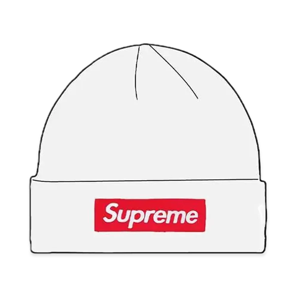 Supreme 16FW New Era Box Logo Beanie "White"