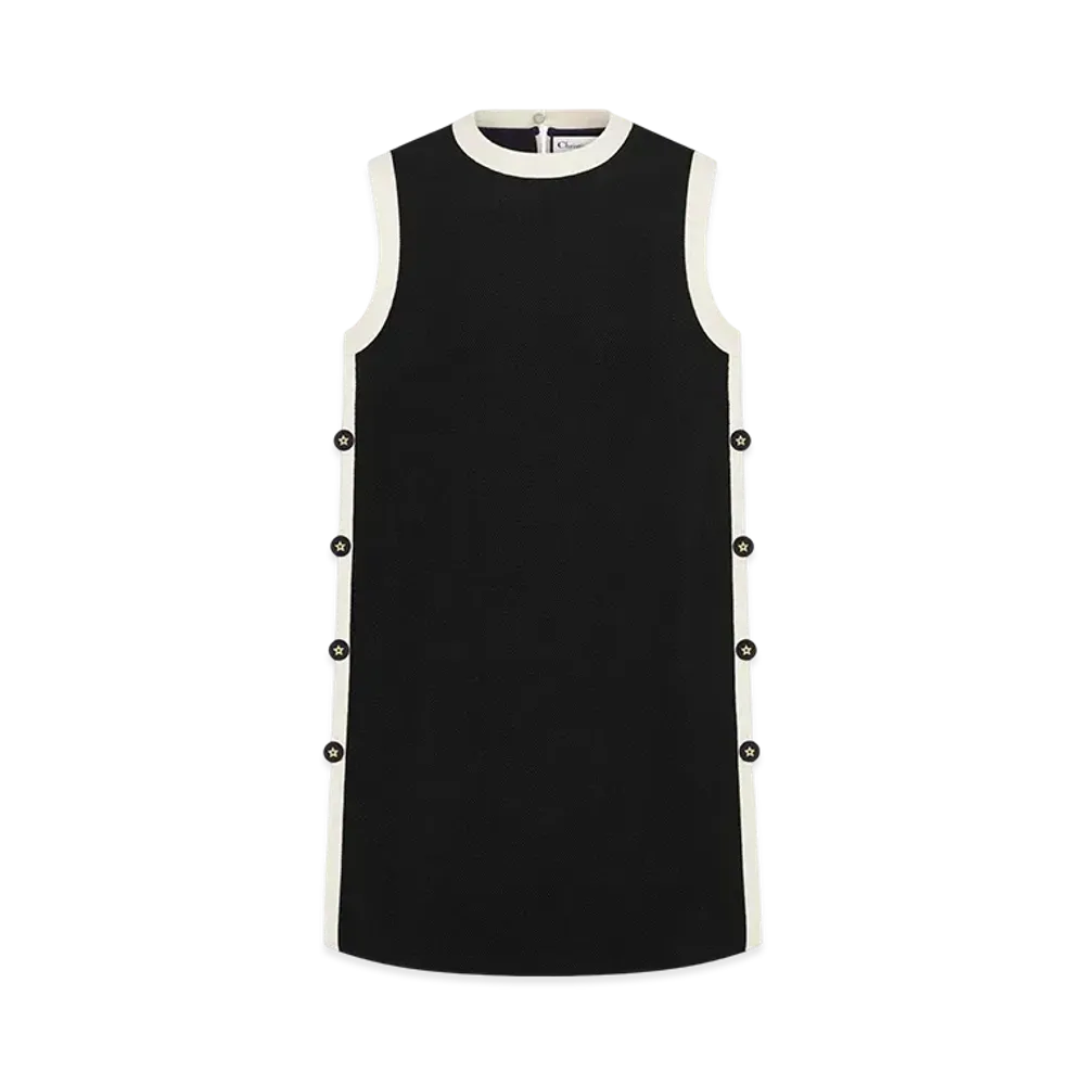 Dior Women's Dioriviera Short Straight Dress Technical Knit "Black/Ecru"