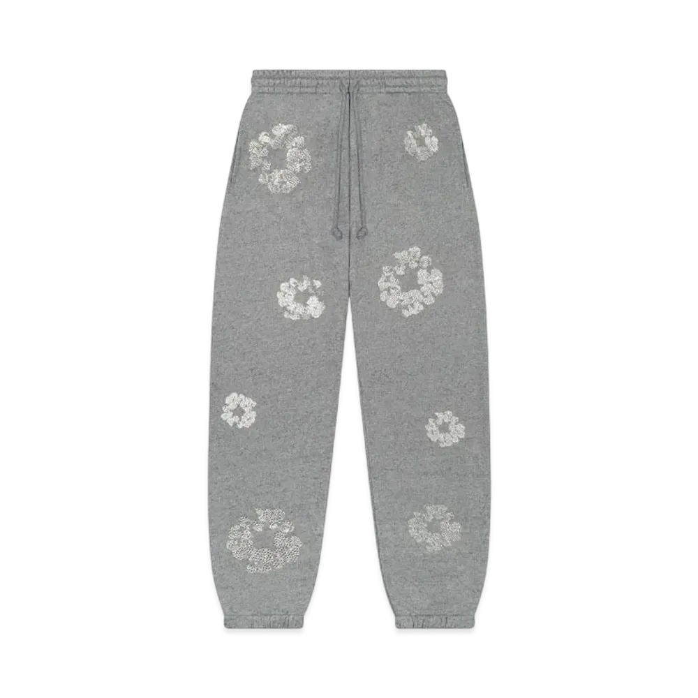 DENIM TEARS Cashmere Swarovski Cotton Wreath Sweatpants "Grey"
