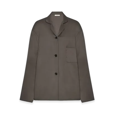 The Row Women's Janine Cashmere Shirt "Cedar Brown"