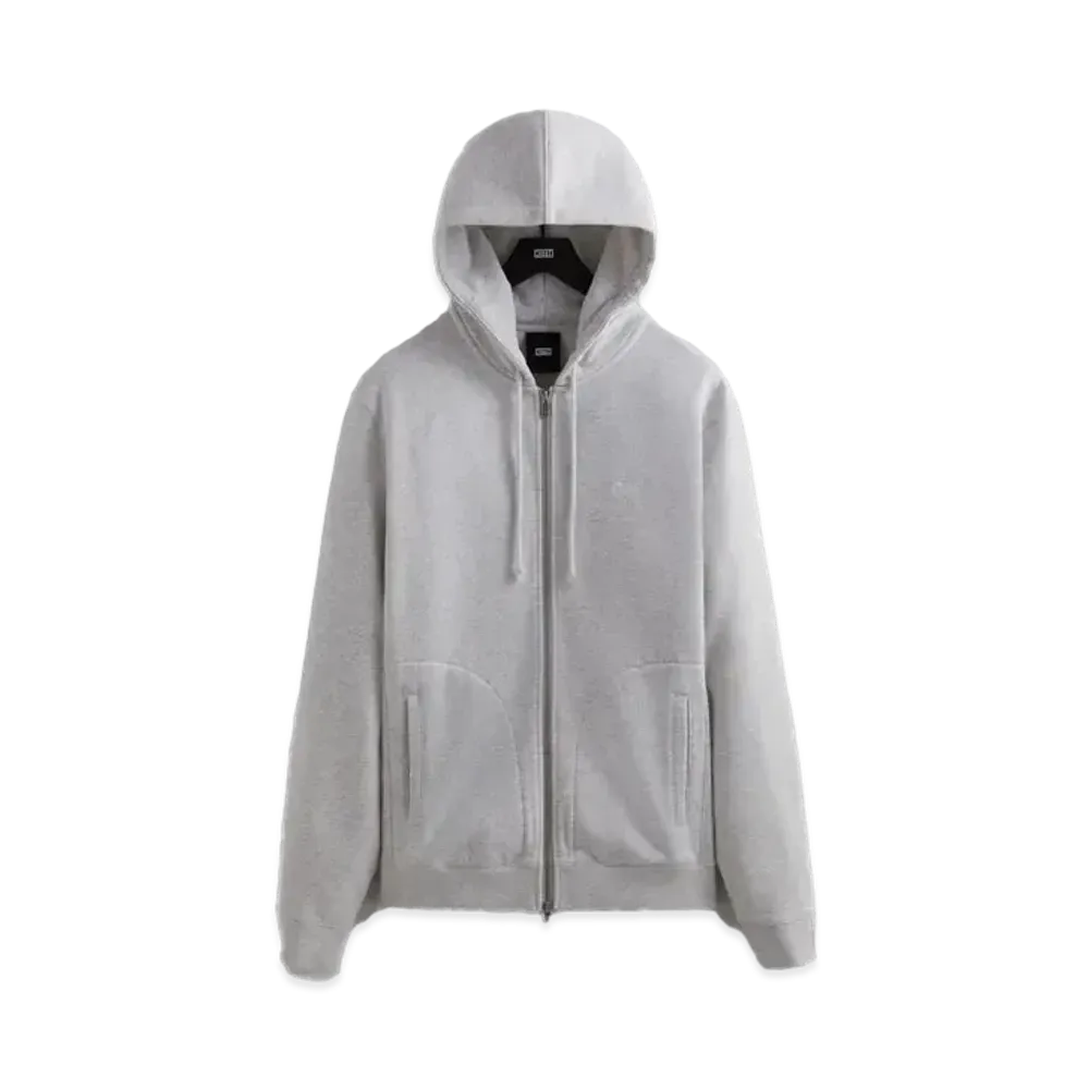 Kith Williams V Zip Up Hoodie "Light Heather Grey"