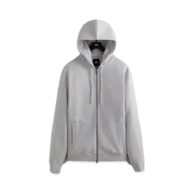 Kith Williams V Zip Up Hoodie "Light Heather Grey"