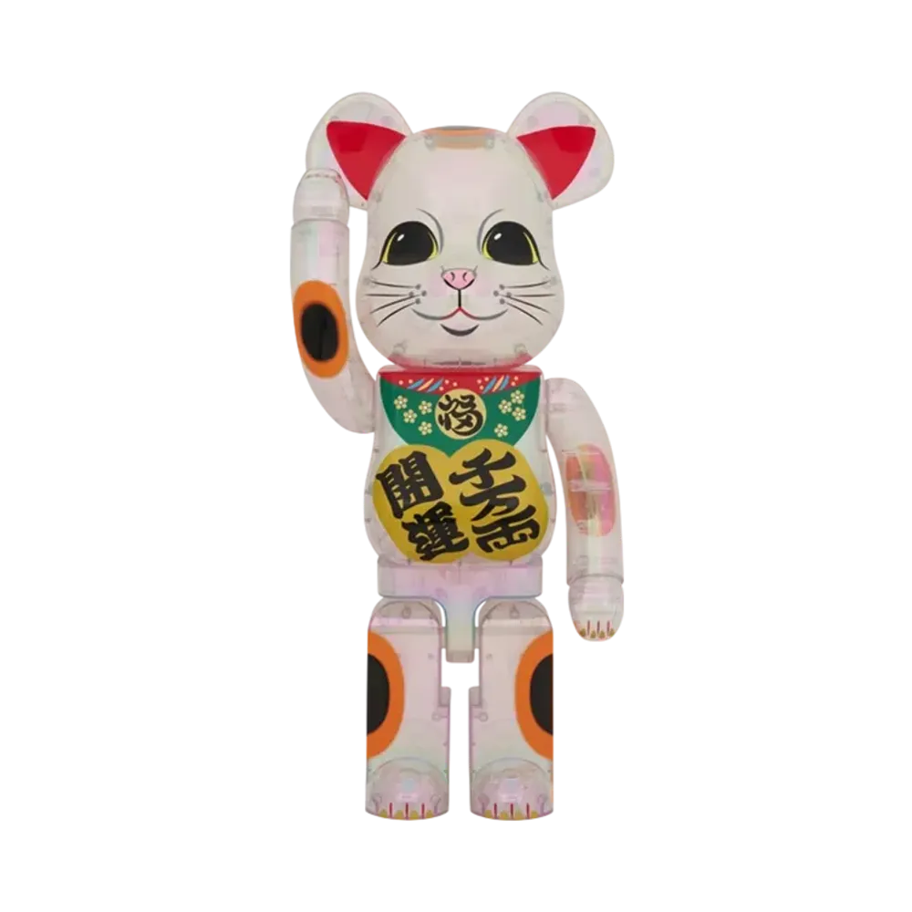 MEDICOM TOY "BEARBRICK" Lucky Cat Lucky Ten Million Ryo Transparent Plating 1000%