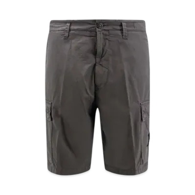 Stone Island L0803 Stretch Cotton Canvas Garment Dyed Cargo Bermuda Shorts - 24SS "Dark Grey"