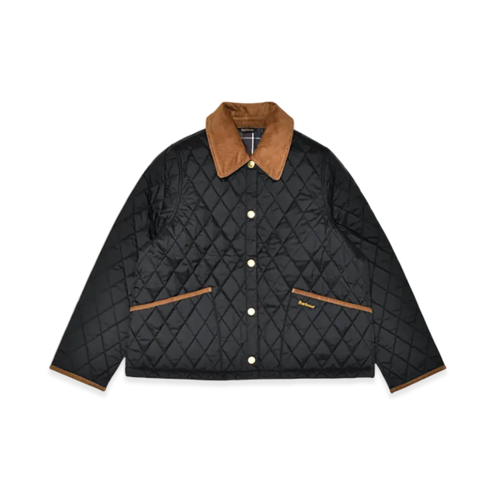 Barbour Icons Cropped Liddesdale Quilted Jacket "Black"
