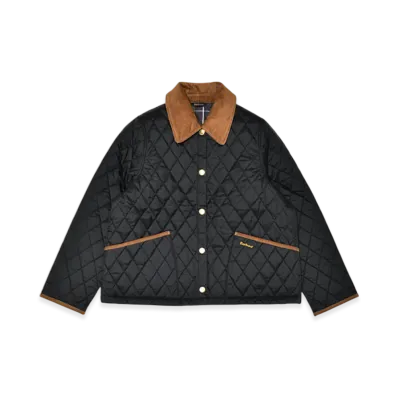 Barbour Icons Cropped Liddesdale Quilted Jacket "Black"