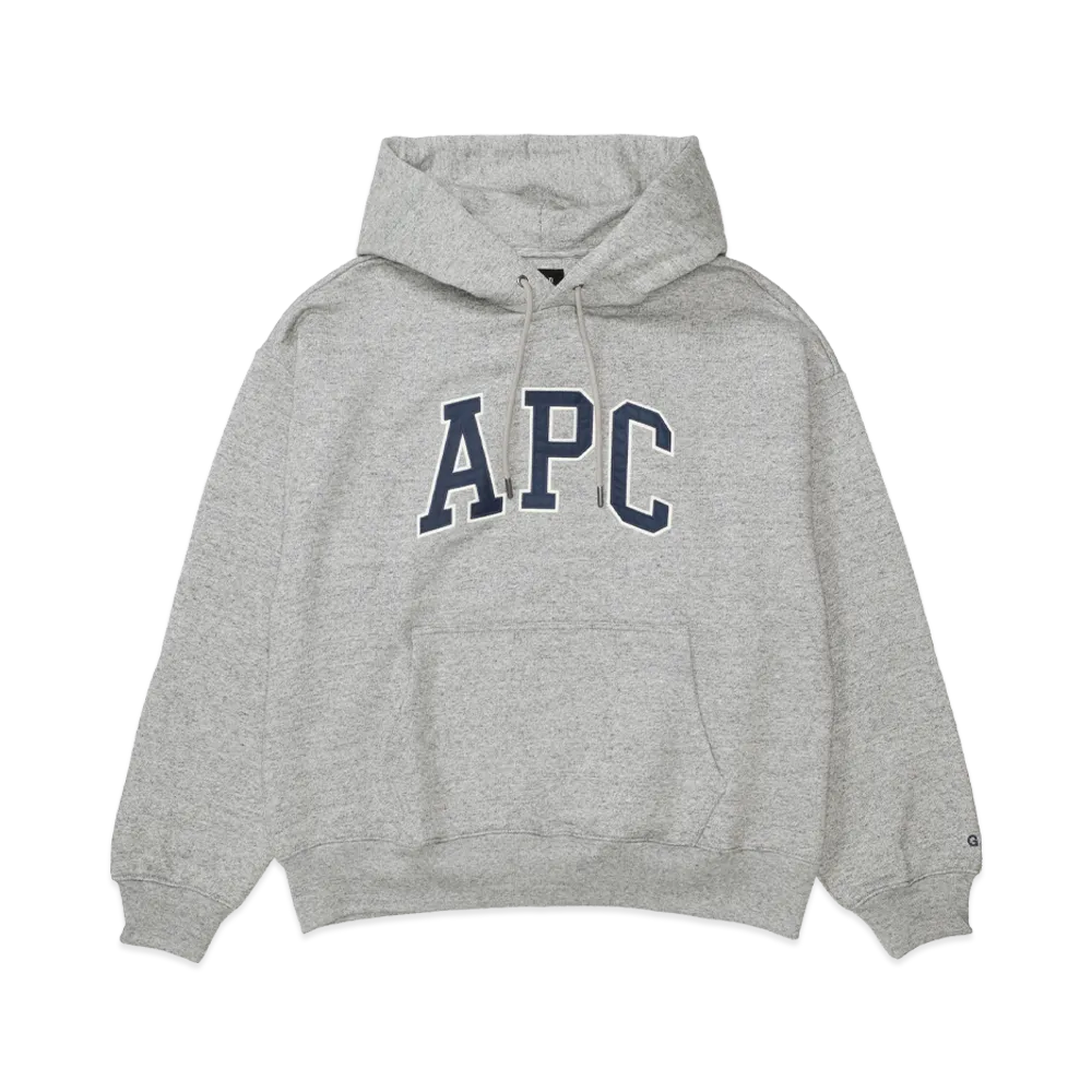 Gap x A.P.C. Extra Heavyweight Logo Hoodie "New Heather Grey"