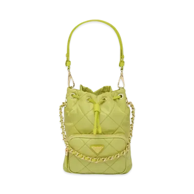 PRADA Re Edition 1995 Chaine Re Nylon Shoulder Bag "Yellow Green"