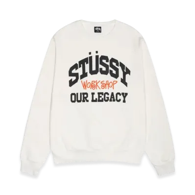 Stussy x Our Legacy Work Shop Collegiate Crew Pigment Dyed "Natural"