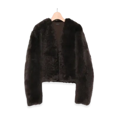 COMOLI Fur Bolero "Brown"