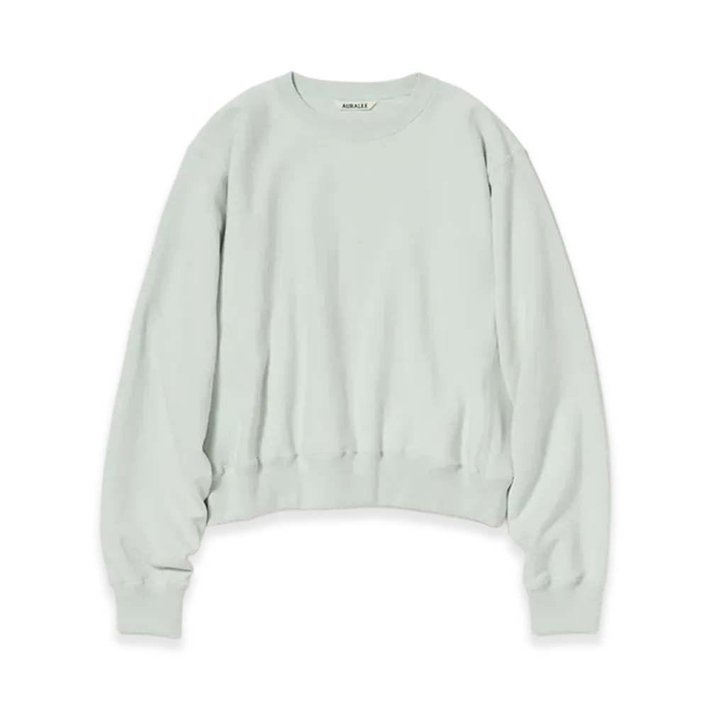 AURALEE Women's Smooth Soft BD Sweat P/O "Pale Mint"