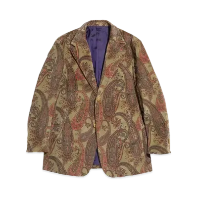 Needles 2B JACKET - C/PU 8W CORDUROY / PAISLEY PT. "Khaki"