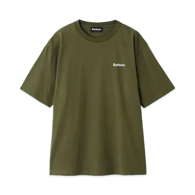 Barbour Japan Limited Back Print Basic Logo T-shirt (Oversized Fit) "Green"