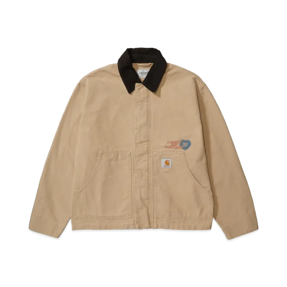 Carhartt WIP Og Arcan Graphic Jacket "Dusty H Brown / Tobacco (heavy stone wash)"