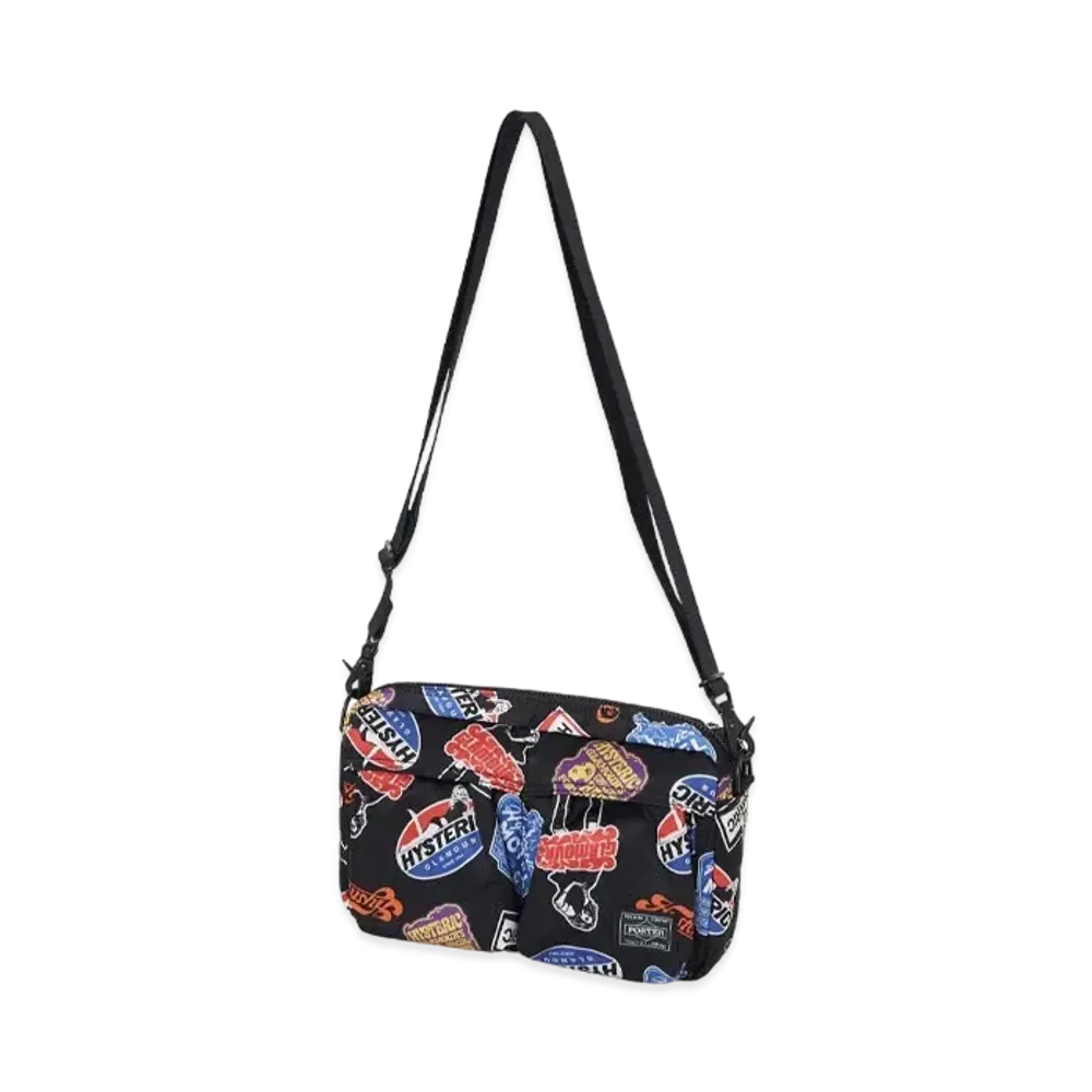 HYSTERIC GLAMOUR x PORTER Classic Stickers Pattern Shoulder Bag "Black"