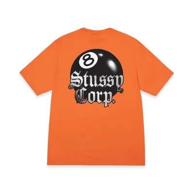 Stussy 8 Ball Corp Tee "Coral"