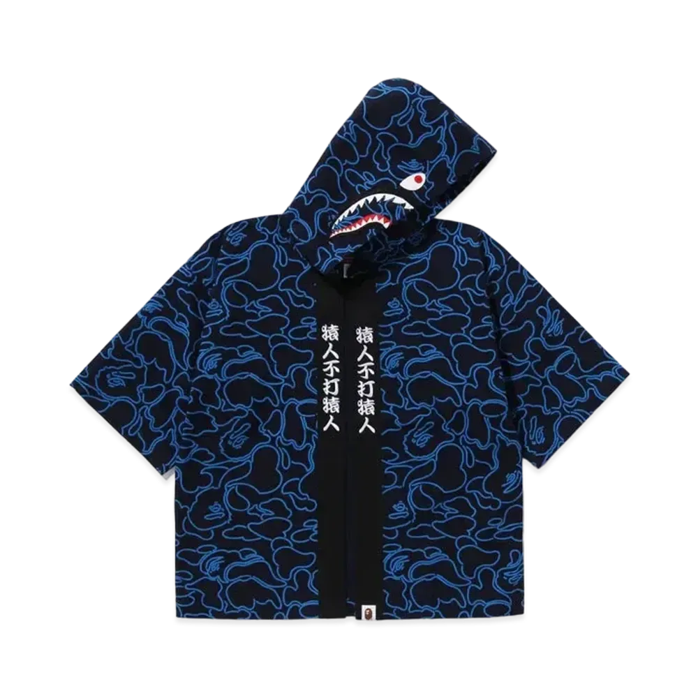 A BATHING APE 30th Anniversary Shark Kimono Jacket "Navy"