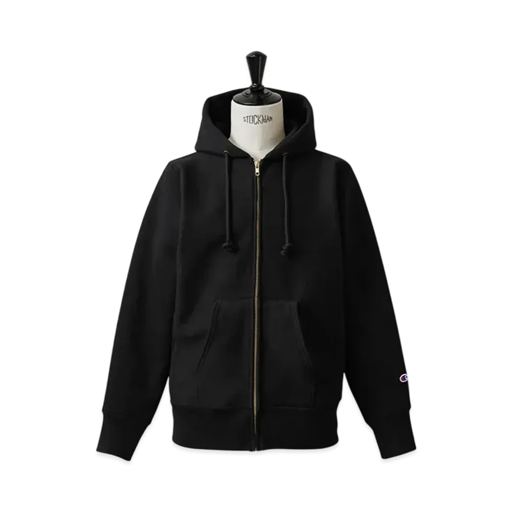 Champion Reverse Weave Zip Hooded Sweatshirt 12.5oz "Black"