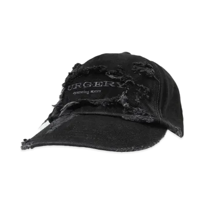 SURGERY surgery distroyed denim cap "BLACK DENIM"