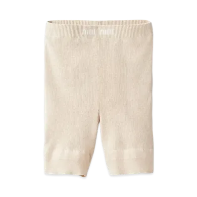 MIU MIU Women's Cotton Shorts "Ivory"
