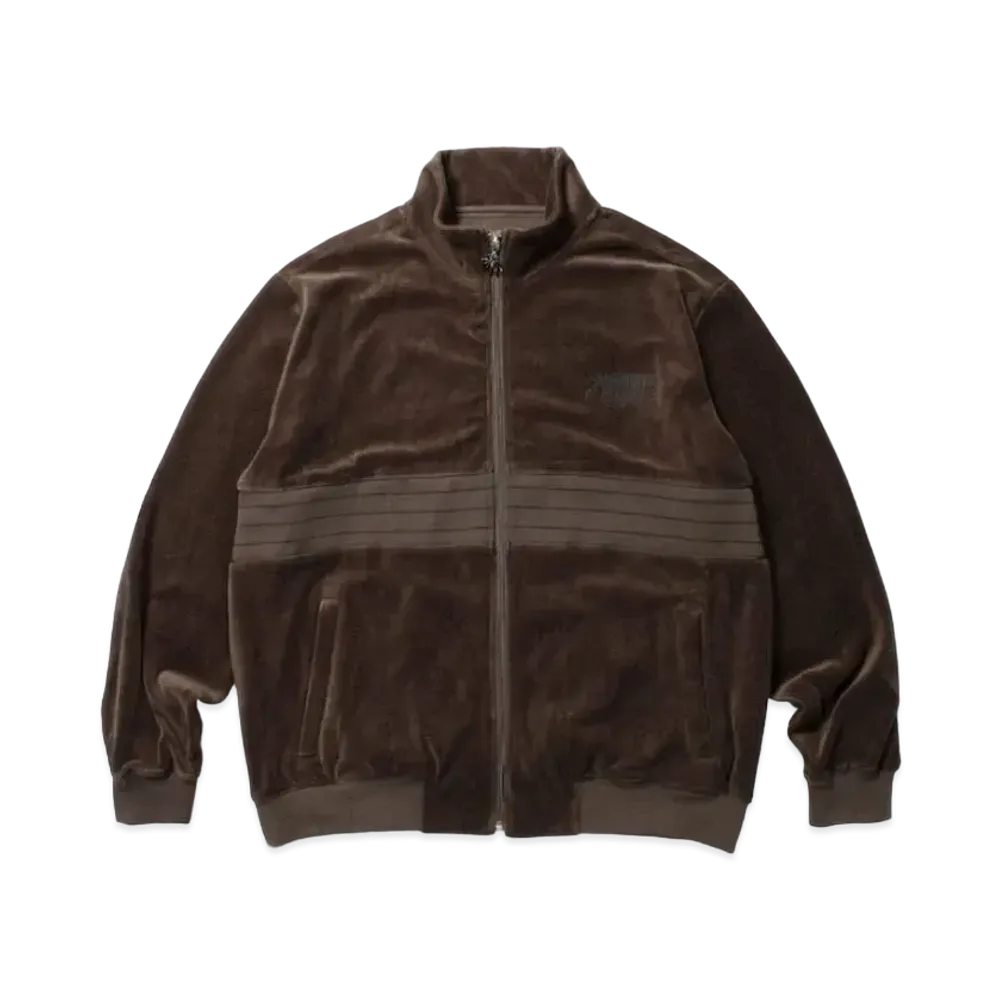 APHRODITEGANG Velour Jersey Track Jacket "Brown"