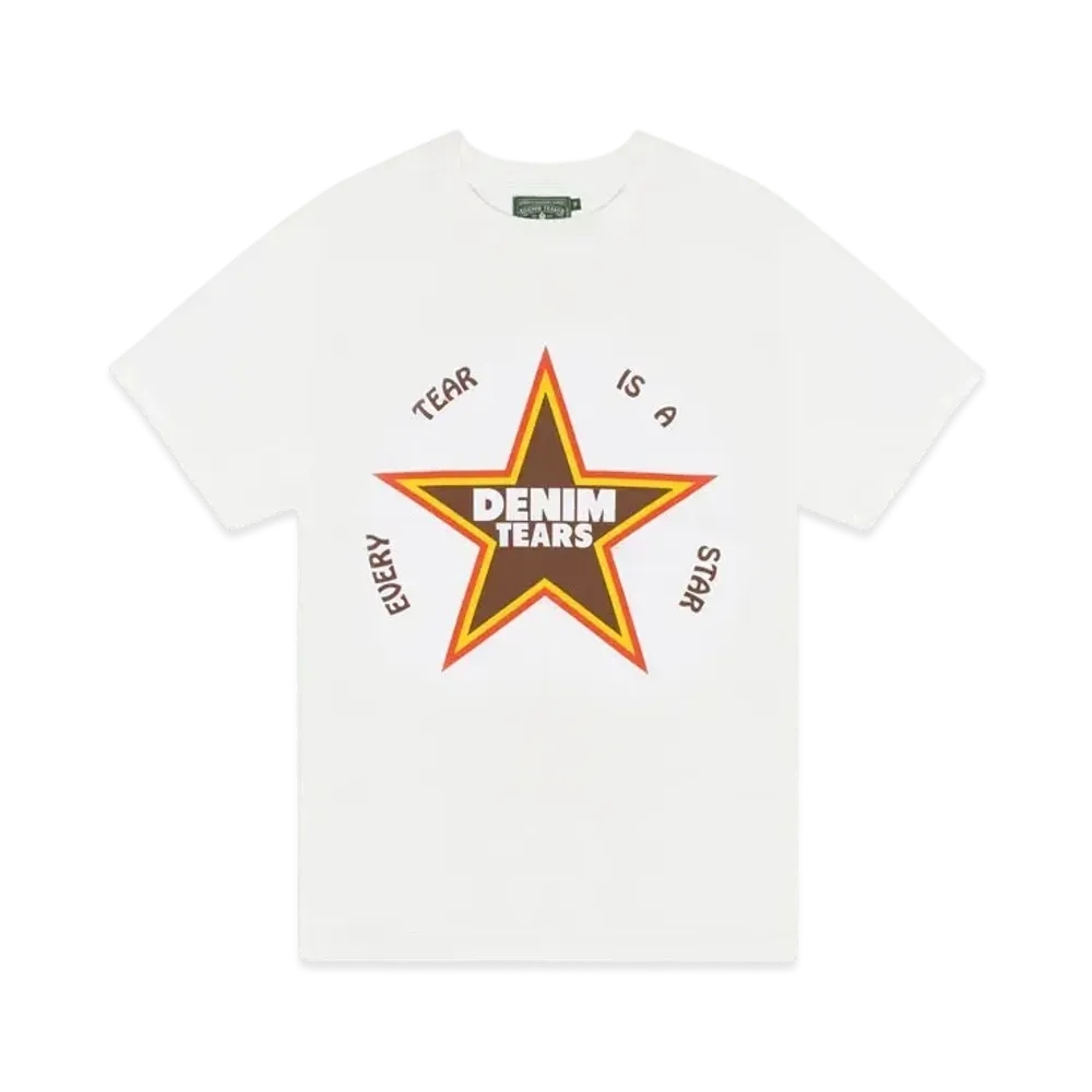 DENIM TEARS Every Tear Is A Star Tee "White"