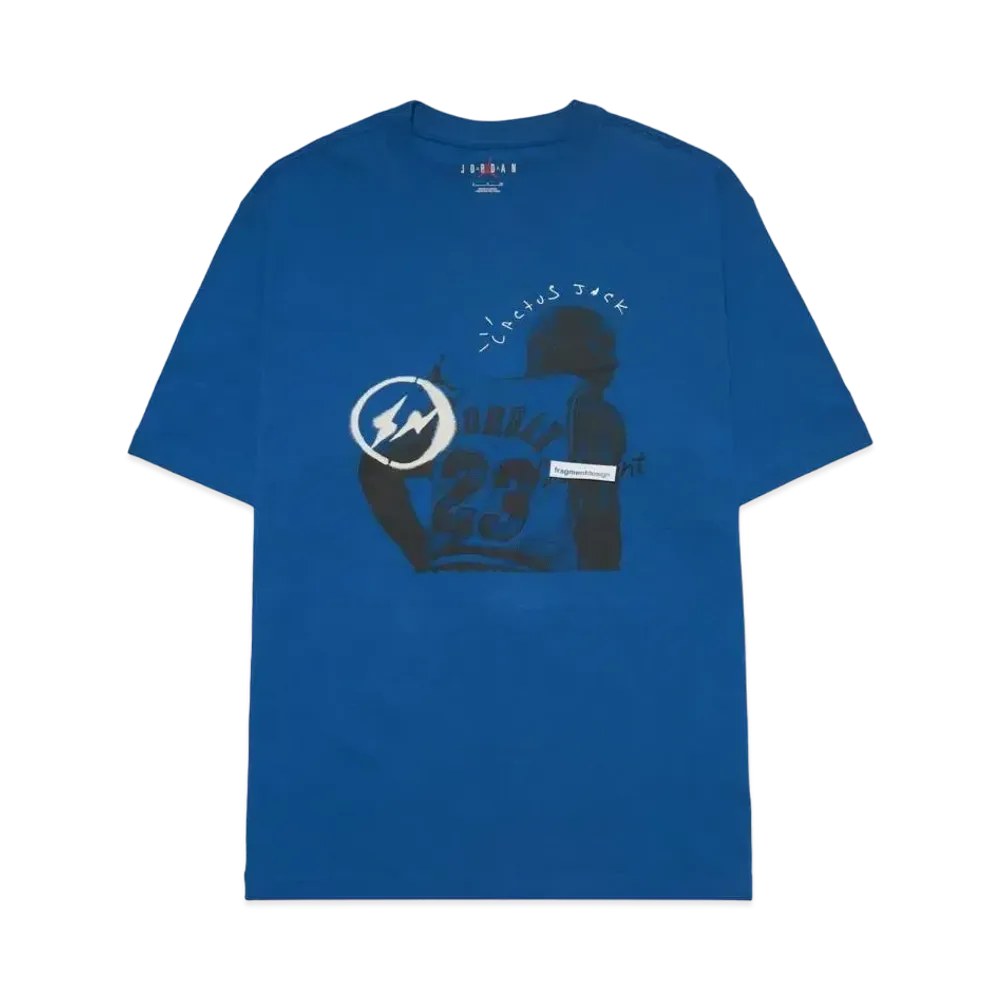 Air Jordan Travis Scott  Fragment Tee "Military Blue"