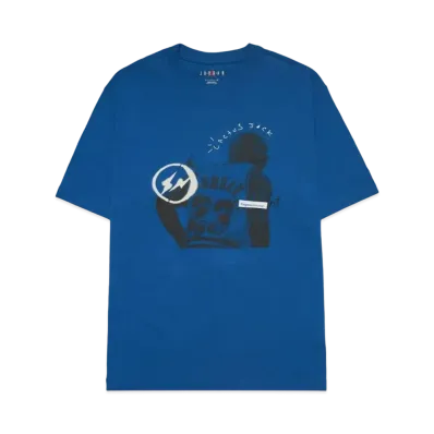 Air Jordan Travis Scott Fragment Tee "Military Blue"