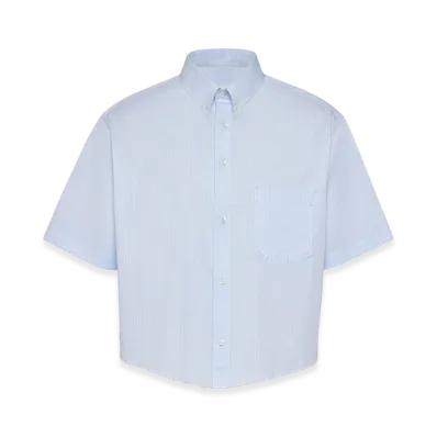 Maison Margiela Men's Short-Sleeved Shirt "Light Blue"