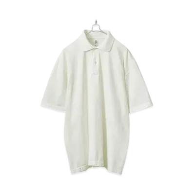 Los Angeles Apparel Garment Dye Short Sleeve Polo Shirt "Off White"
