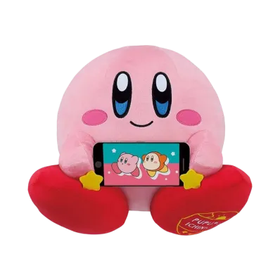 BANDAI "Ichiban Kuji" -Kirby of the Stars Pupupu One Day- B Prize Poyopoyo Kirby plush smartphone stand