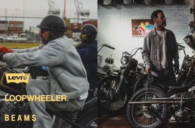 Levi’s® × LOOPWHEELER × BEAMSのトリプルコラボコレクションが10/17より発売!スウェットで再構築したType Iのセットアップに注目