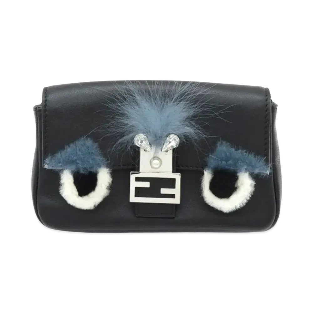 FENDI Monster Micro Bucket Handbag "Black"