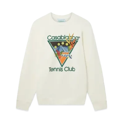 Casablanca Tennis Club Icon Sweatshirt "White"
