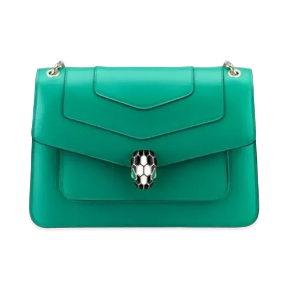 BVLGARI Serpenti Forever Shoulder Bag "Emerald Green"