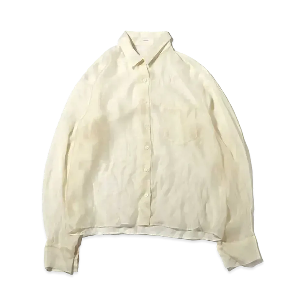 atmos pink Sheer Big Shirt "White"