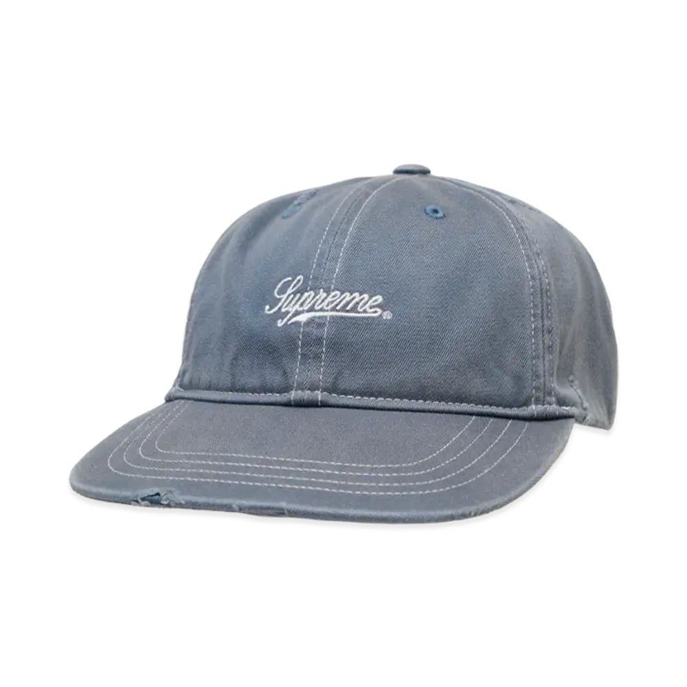 Supreme Distressed Script 6-Panel "Slate"