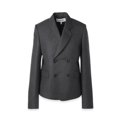 LOEWE Women's Short Jacket "Anthracite Melange"