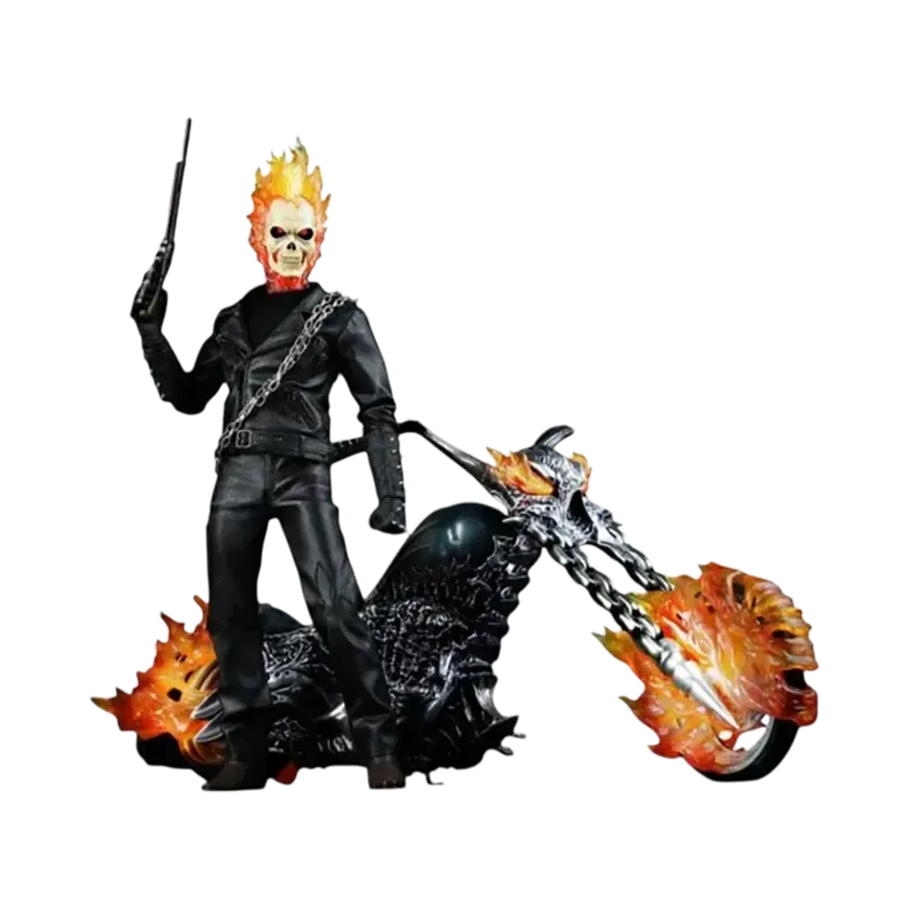Hot Toys "Movie Masterpiece" -Ghost Rider- 1/6 Scale Fully Poseable Figure: Ghost Rider & Hell Cycle