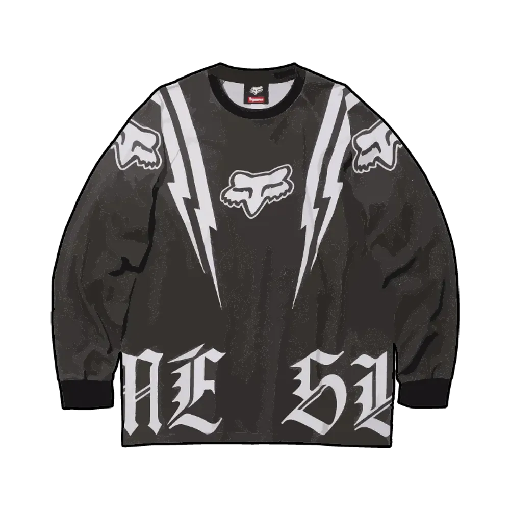 Supreme x Fox Racing L/S Top "Black"