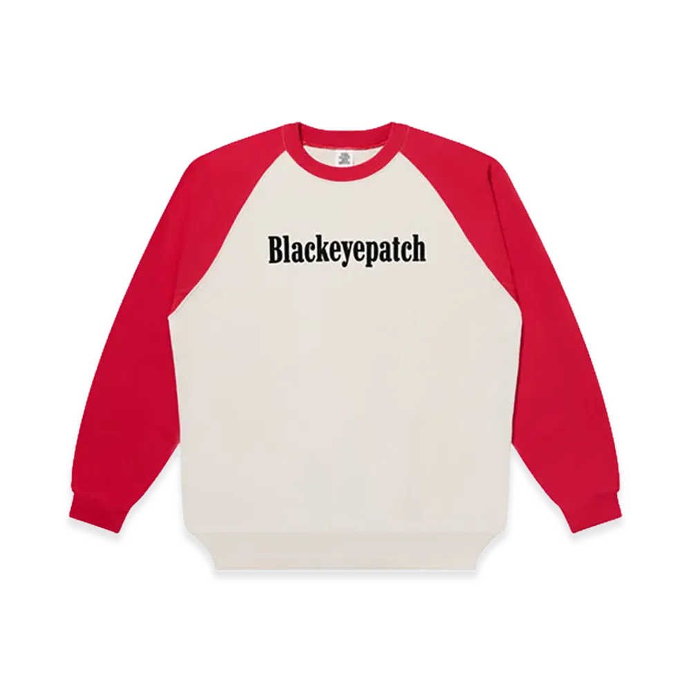 BlackEyePatch Cigar Serif Raglan Crew Sweat "Off White"