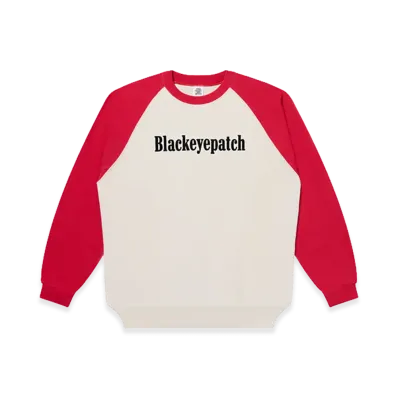 BlackEyePatch Cigar Serif Raglan Crew Sweat "Off White"