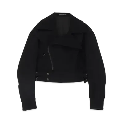 Yohji Yamamoto 1/7 MELTON SHORT RIDERS "Black"