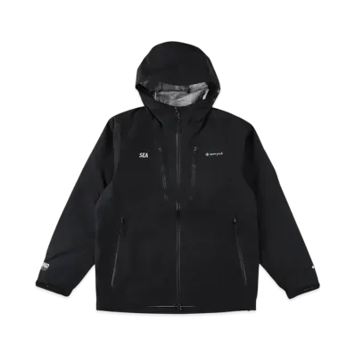 WIND AND SEA x Snow Peak Gore-Tex Rain Jacket "Black"