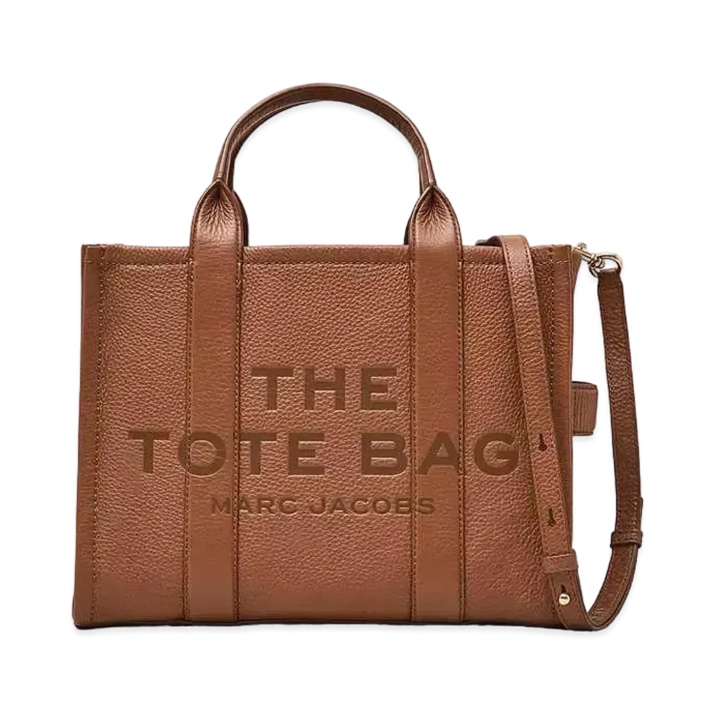 Marc Jacobs The Leather Medium Tote Bag "Argan Oil"
